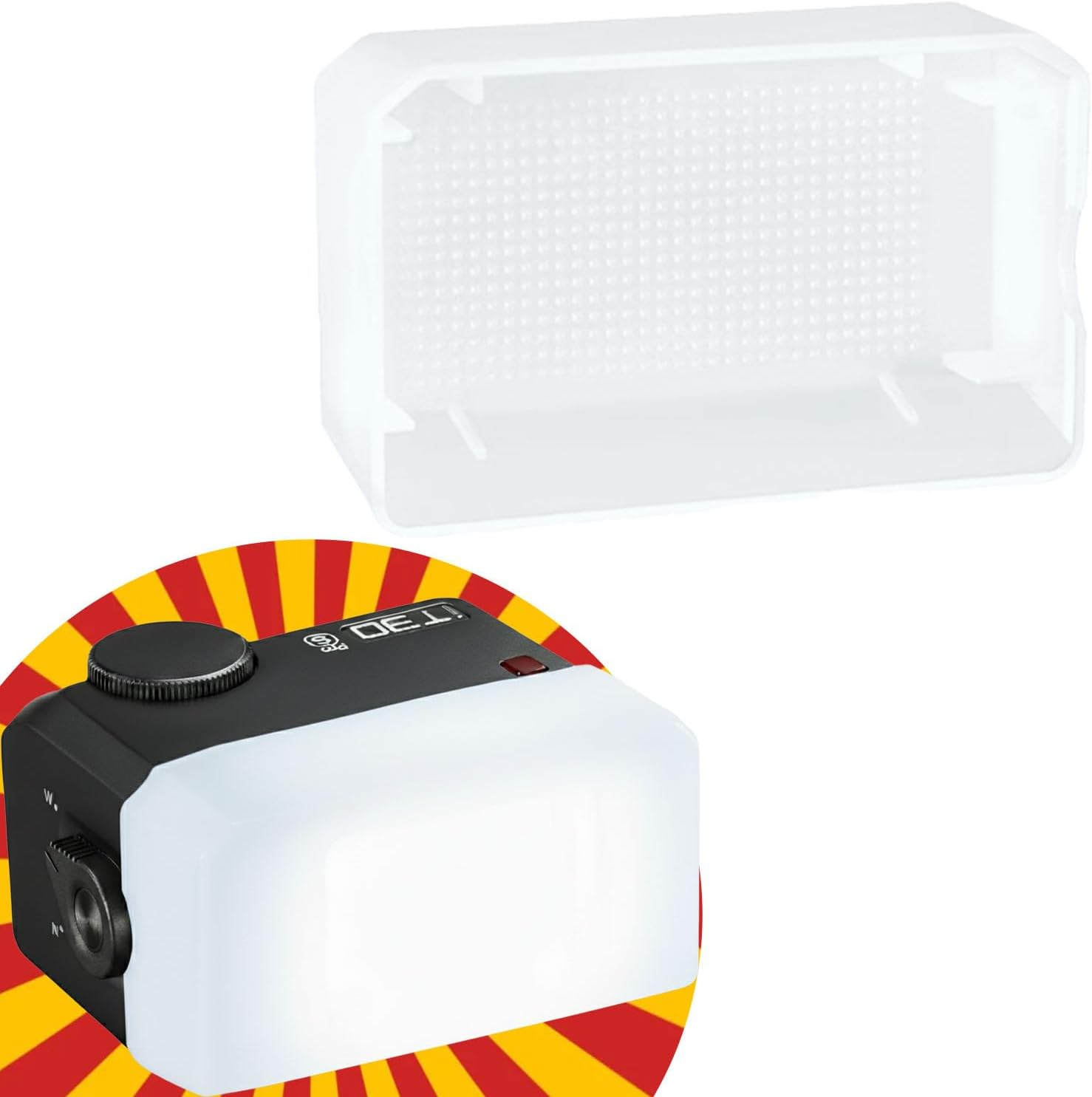 IT30 Pro Diffuser, Flash Diffuser for Godox IT30 Pro IT30PRO, Compatible with GODOX It30Pros It30Prof It30Proc It30Pron It30Proo Mini Flash, Soft Even Lighting No Harsh Glare, Easy to Install,1 PCS image number 4