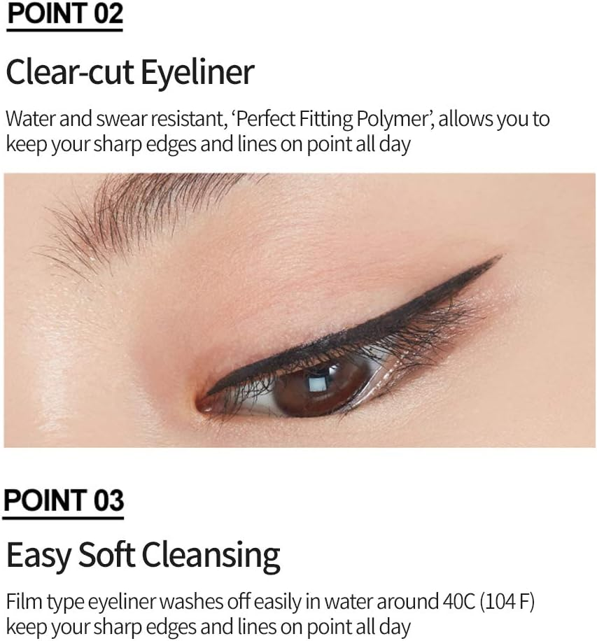 ETUDE Drawing Show Brush Eye Liner with 2 Colors 10 G, Black - Brown image number 6