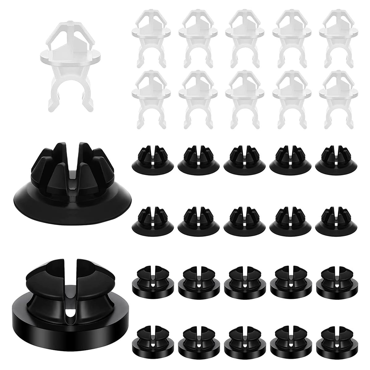 30 PCS NUZAMAS Hood Prop Rod Holder Black White Hood Rod Clip Engine under Cover Splash Suction Shield Car Hood Rod Holder Suction 91503-SS0-003 for Most Automobile image number 3