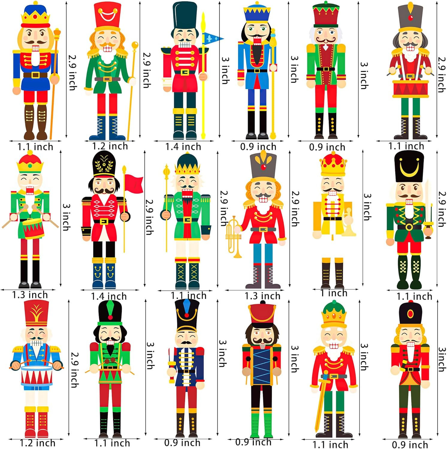 Christmas Party Decoration Christmas Tree Santa Claus Snoweman Hat Socsks Glitter Cupcake Toppers for Xmaas Party Favor Supplies SET of 24 image number 6