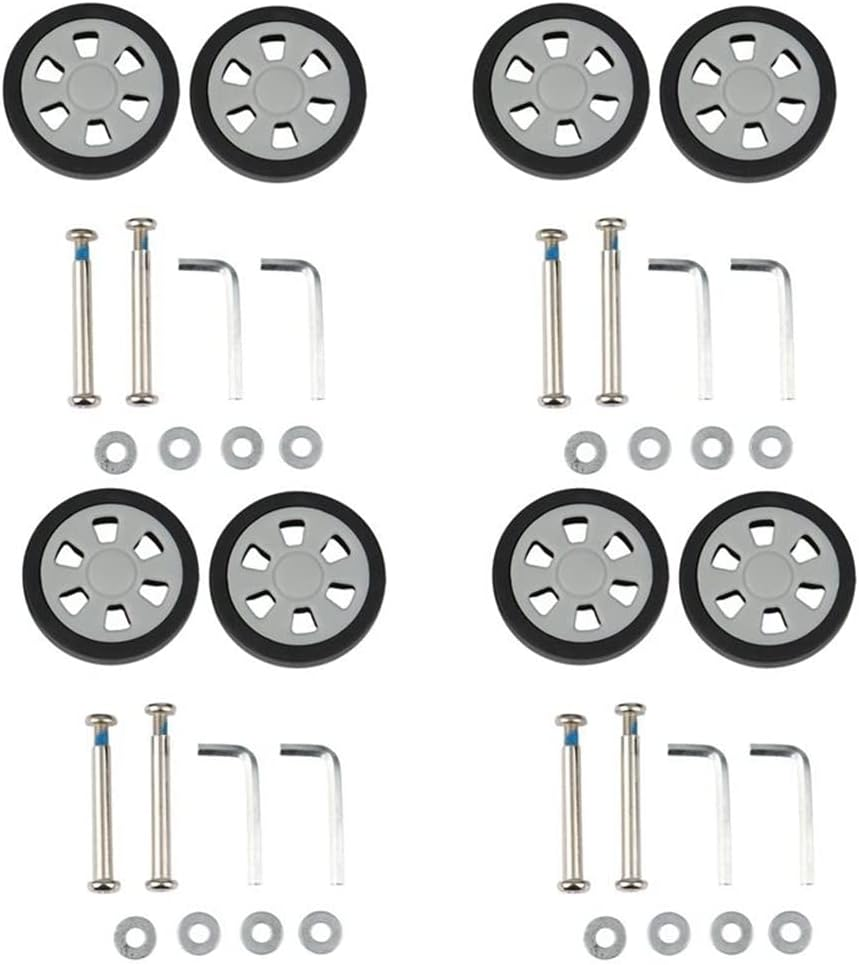 Tuperoymse 8X Luggage Accessories Wheels Aircraft Suitcase Pulley Rollers Mute Wheel Wear-Resistant Parts Repair 55X12Mm image number 1