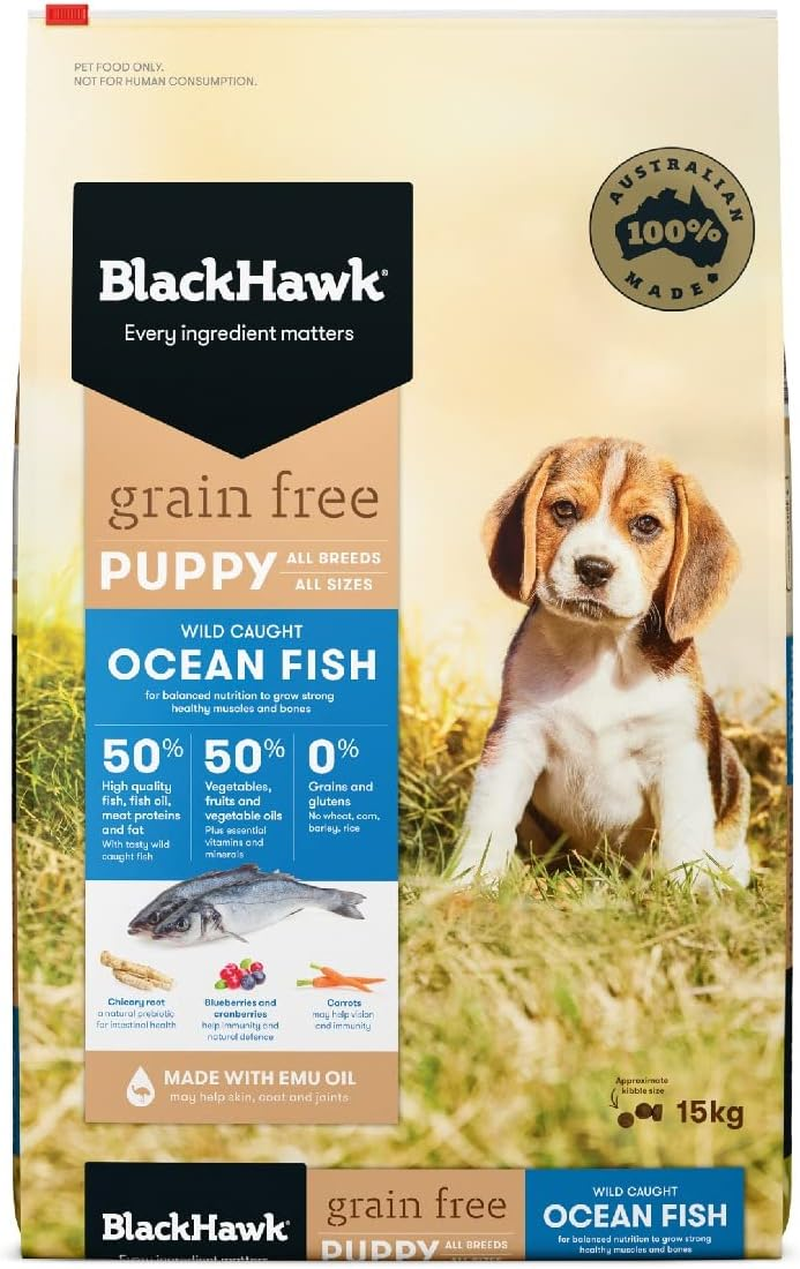 Black Hawk Puppy All Breed Grain Free Ocean Fish Dry Dog Food 2.5Kg