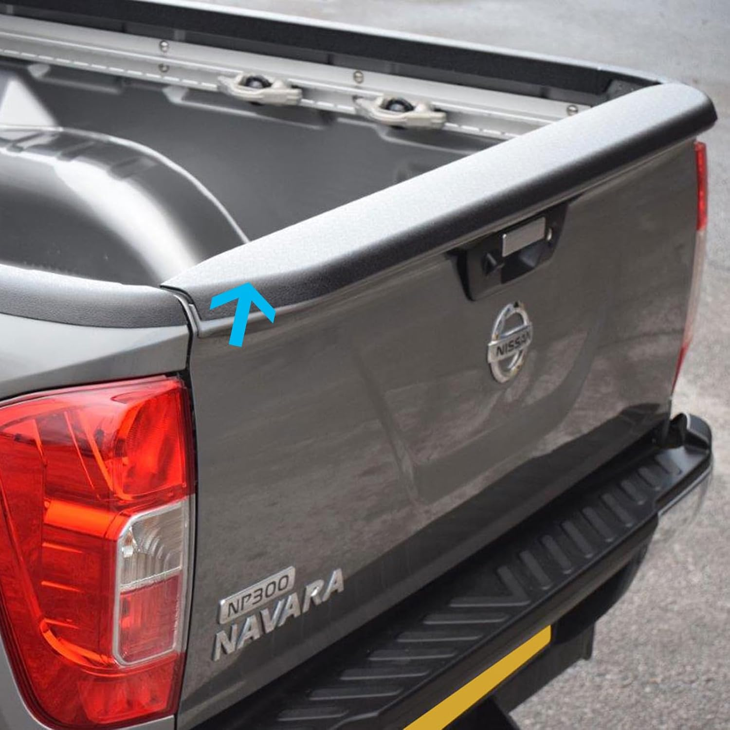 SUERAUTO4X4 Tailgate Protector Cover for Nissan Navara NP300 D23 2021-2024 Accessories PRO-4X ST-X ST SL, Rear Tailgate Rail Guard Cap Trim Car Exterior Textured Matte Black ABS image number 6