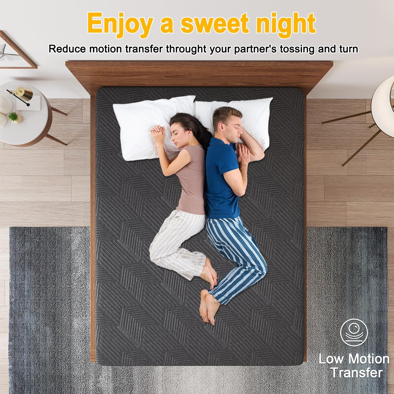 Duchess Mattress Double Size,Gel Memory Foam Mattress in a Box for Cool Sleep & Motion Isolation Pressure Release and Comfortable Sleep image number 3