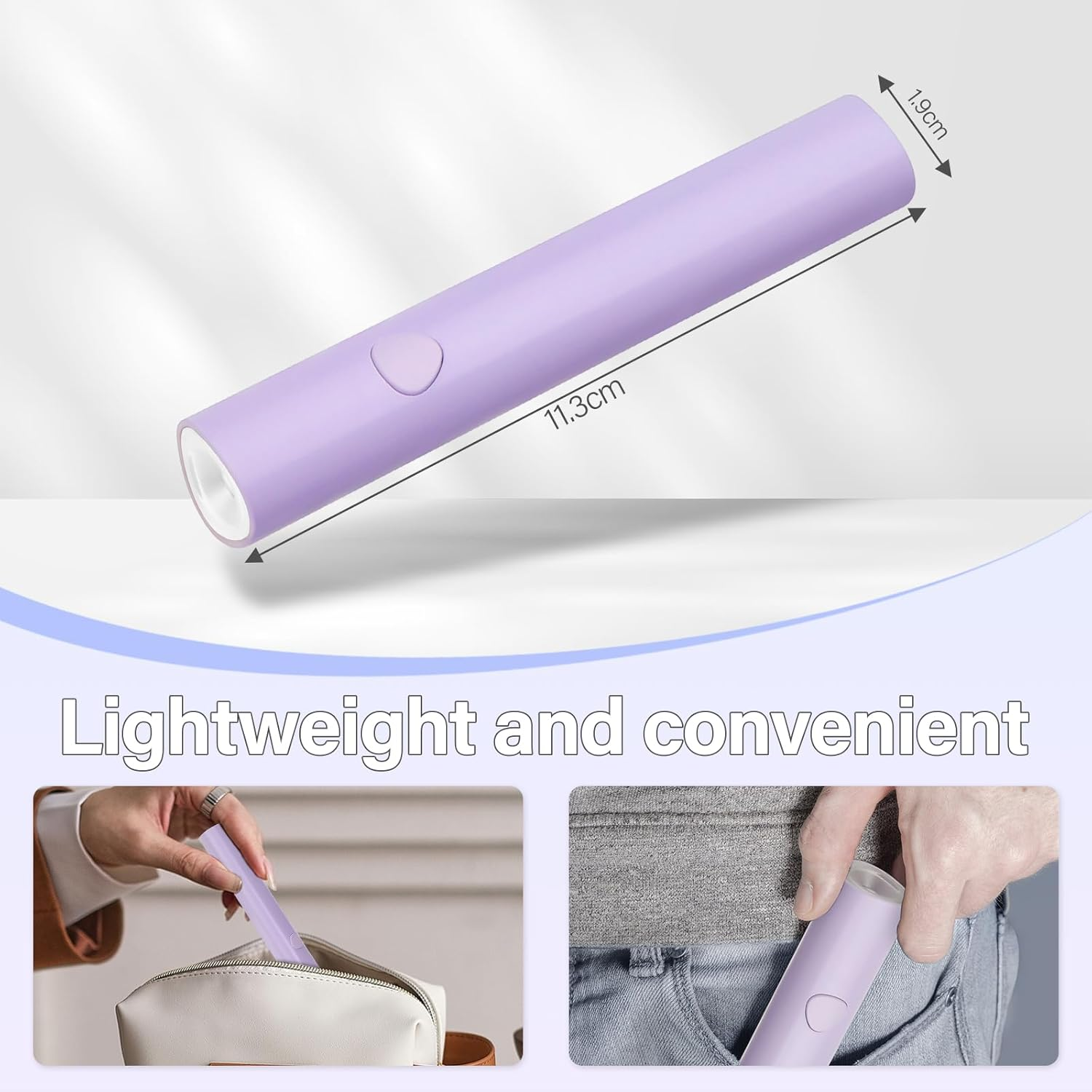 UV Lamp for Gel Nails, Portable Small UV Nail Lamp, Urechargeable with Stand, Mini U V LED Lamp for Nails, for Gel Nail Polish, for Curing Nail Glue & Nail Tips, for Beginners (Purple) - Salon image number 6