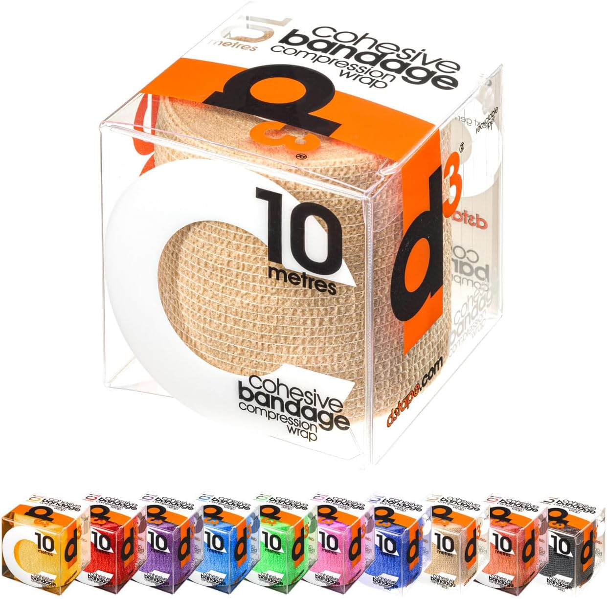 D3 Cohesive Compression Bandage, Beige, 75 Mm W X 9 M L image number 5