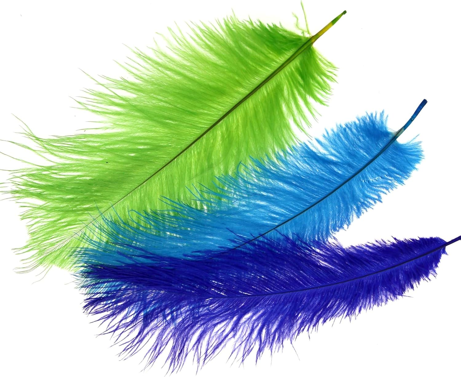 10Pcs Fluffy Ostrich Artificial Feathers Arts Crafts Mixed Colors (4"-6" Length), DIY Decoration for Wedding Centerpieces, Festival Party image number 2