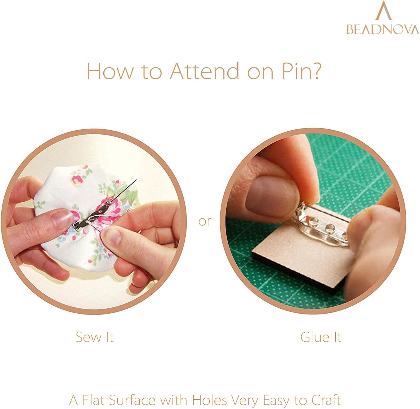 BEADNOVA Brooch Pin Back 60Pcs Bar Pin Back 1.5 Inch Clasp Pinback Brooch Backings for Crafts Badge Name Tag DIY Jewelry Making and Craft (60 Pcs, Silver Color) - 1.5Inch 120Pcs image number 6