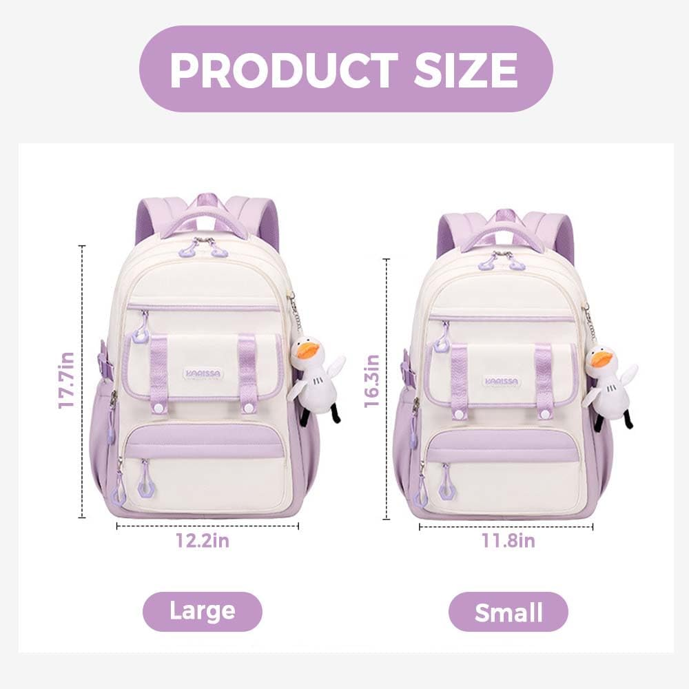 MININAI Womens Backpack for College Cute Aesthetic Large Capacity Laptop Backpack Kawaii Preppy Computer Daypack with Pendant image number 5