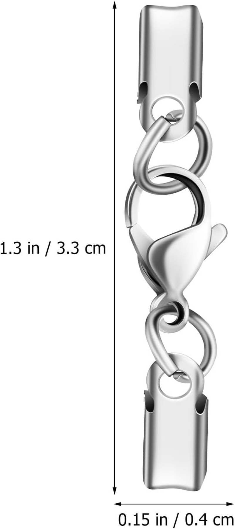 TEHAUX 80Pcs Lobster Clasp, Necklace Clasps and Closures Jewellery Clasp Clips Stainless Steel Lobster Claw Clasps Jump Rings Lobster Clasp for DIY Necklace Bracelets Jewelry Making Accessories image number 4