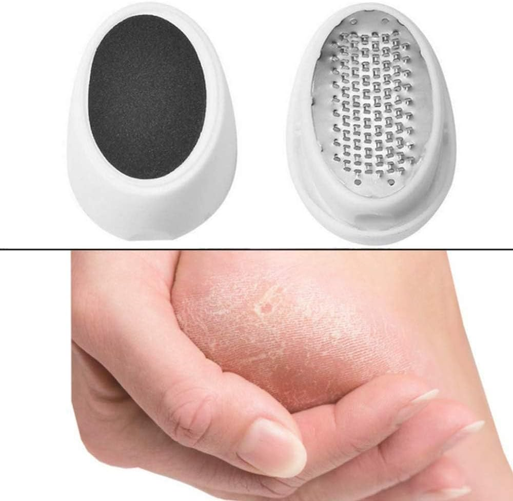 Pack of 2 Foot File Callus Remover, Professional Foot Care Pedicure Tool Stainless Steel Pedicure Care Oval Egg Shape image number 6