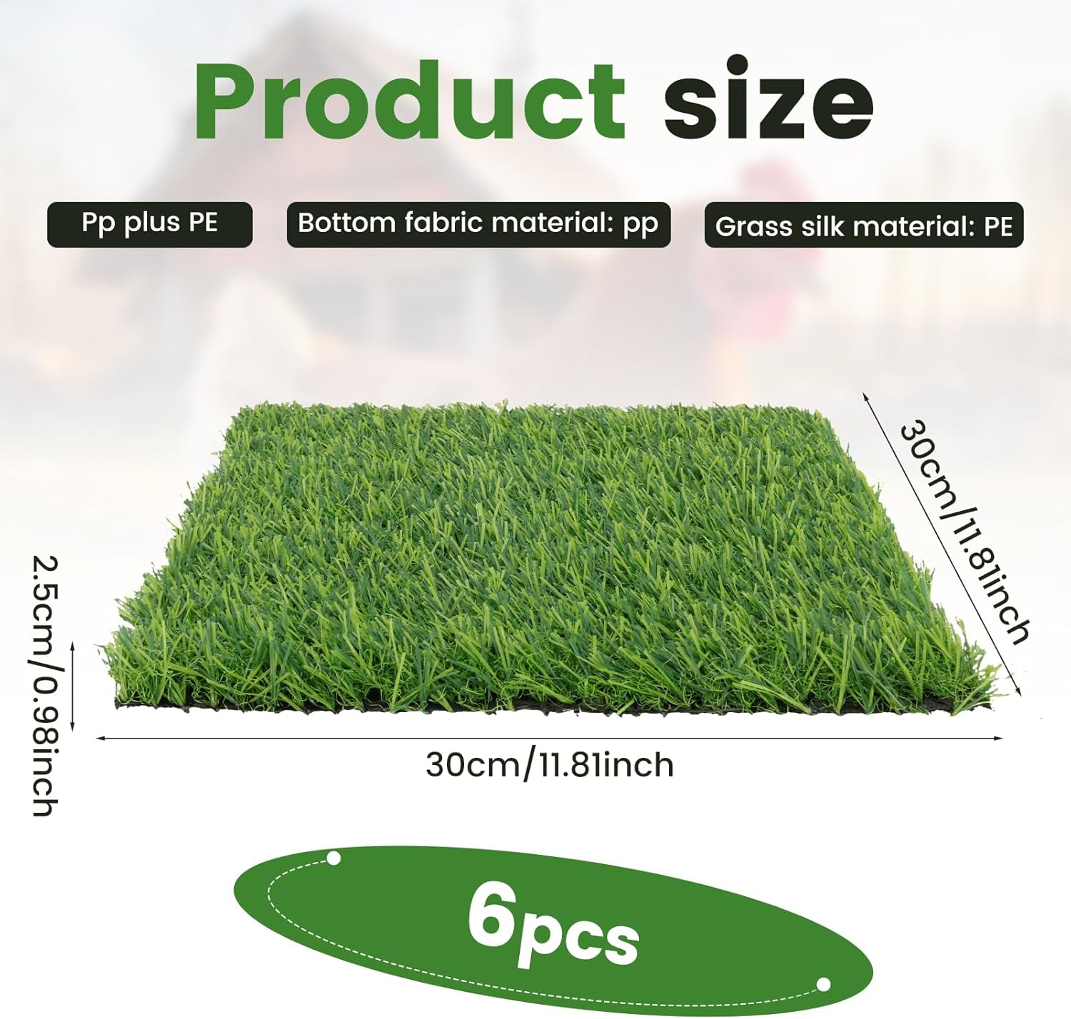 6Pcs 12Inch Chicken Nesting Pads Reusable Chicken Laying Pads Nonslip Hen Bedding Mats Washable Hen Coop Nest Liners Poultry Supplies for Laying Eggs(Green) image number 3