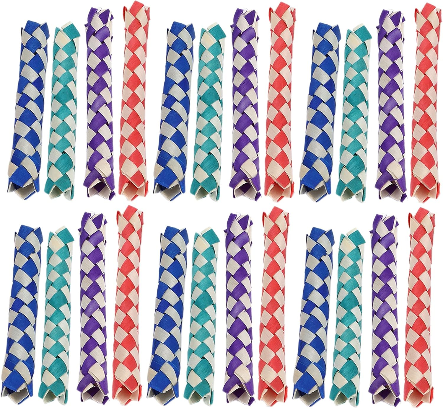 Chinese Bamboo Finger Trap, Finger Trap Practical Cultivate with Bambo for Bird Toys DIY Various Toys and Gifts Replacement for Pets image number 2