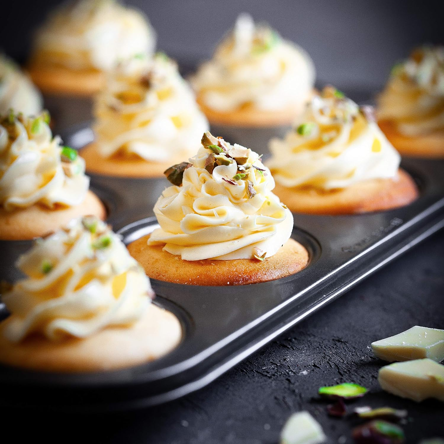 Kitchencraft Masterclass Baking Mince Pie Pan for 12-Piece, Grey,12-Hole (32 X 24 Cm/12.5 X 9.5 Inches) image number 2