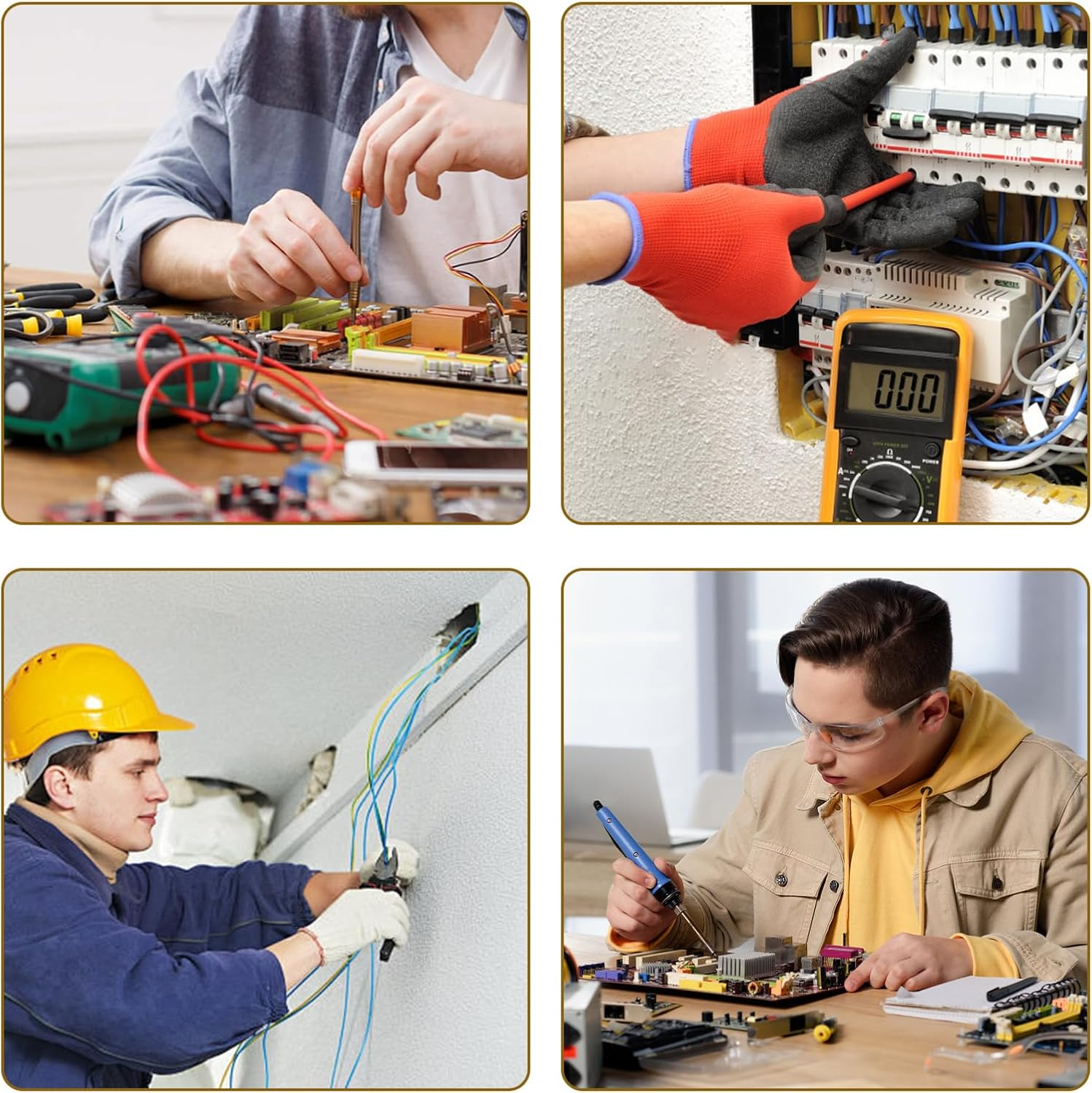 10Pc 6 AWG Wire Connectors, 80A Quick Terminal for Splicing and Wiring, Circuit Connector with Screws and Heat Shrink Tube Included