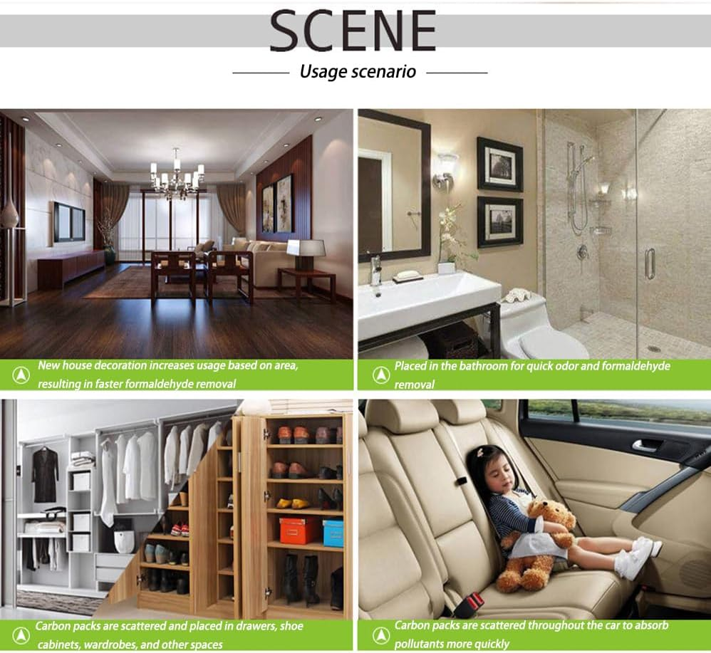 4 Packs 200G Silica Gel Desiccant Moisture Absorbing Bag for Storage Bin, Reusable, Eliminates Moisture in Humid Conditions,Purifying the Air and Removing Formaldehyde, Will Change Color image number 4