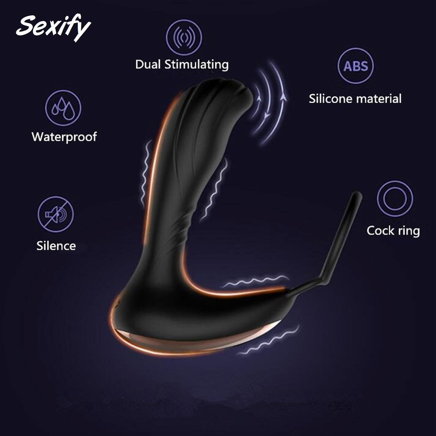Vibrating Anal Plug with Cock Ring, G-Spot Anal Butt Plug Dildo Vibrator Sex Toys for Men, Stimulator with Powerful Modes, Prostate Massager Anal Vibrator with Remote Control Adult Sex Toy image number 3