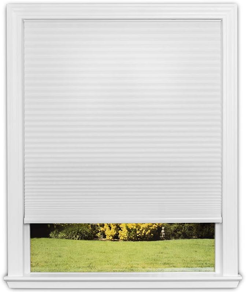 Easy Lift Trim-At-Home Cordless Cellular Light Filtering Fabric Shade White, 30 in X 64 In, (Fits Windows 19"- 30")