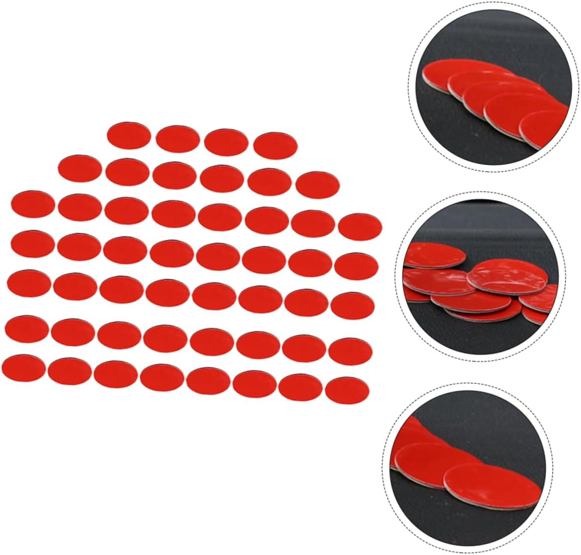 ULTECHNOVO 50Pcs round Tapes Double Sided Stickers for Car Ornament Fixing Strong Adhesive Car Tapes Easy to Use and Remove for Accessories image number 6