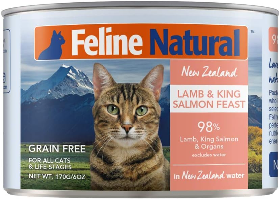 Feline Natural Wet Cat Food Pate - Lamb & Salmon Feast, 170G (Pack of 12), Grain-Free Recipe, New Zealand Sourced Ingredients image number 2