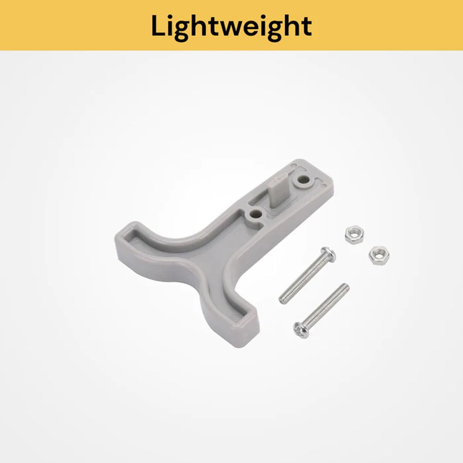 EZONEDEAL 10PCS Grey T Bar Handle for Anderson Style Plug Connectors Tool 50AMP 12-24V, Silver-Plated Copper Terminals, Interchangeable Design, Corrosion Resistant, Includes Nuts and Bolts image number 4