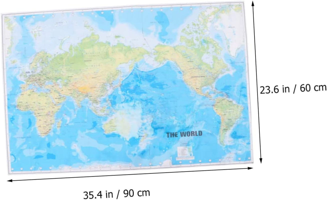 GAROZATION High- World Map Poster Wall Picture Laminated Wall Map for Home Office Decor image number 6