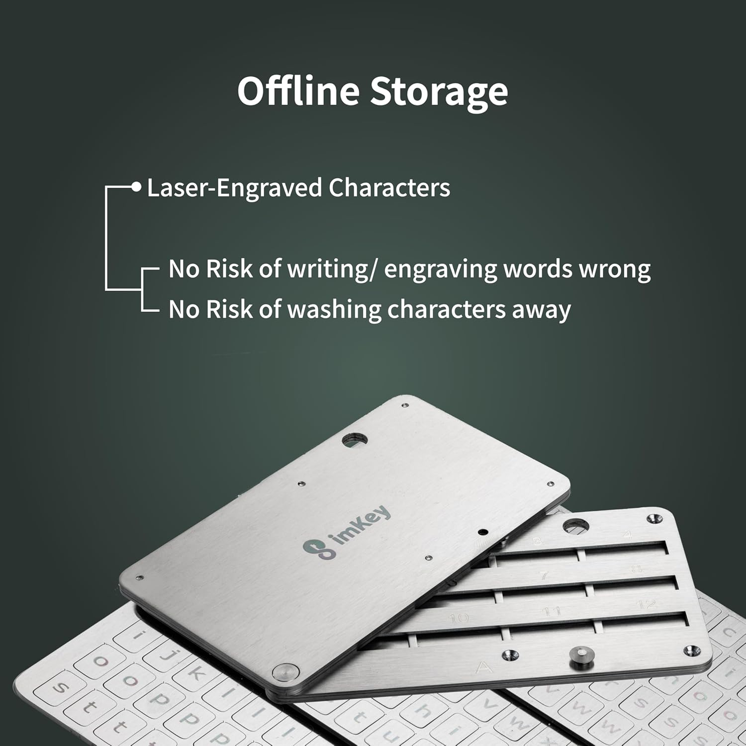 Imkey Crypto Seed Storage, Compatible with All BIP39 Hardware/Cold Wallet, Cold Storage Backup, Ledger, Trezor, Keepkey, Supports 12/18/24 Words (Heirbox S1 (Seed Phrase Storage Box)) image number 4