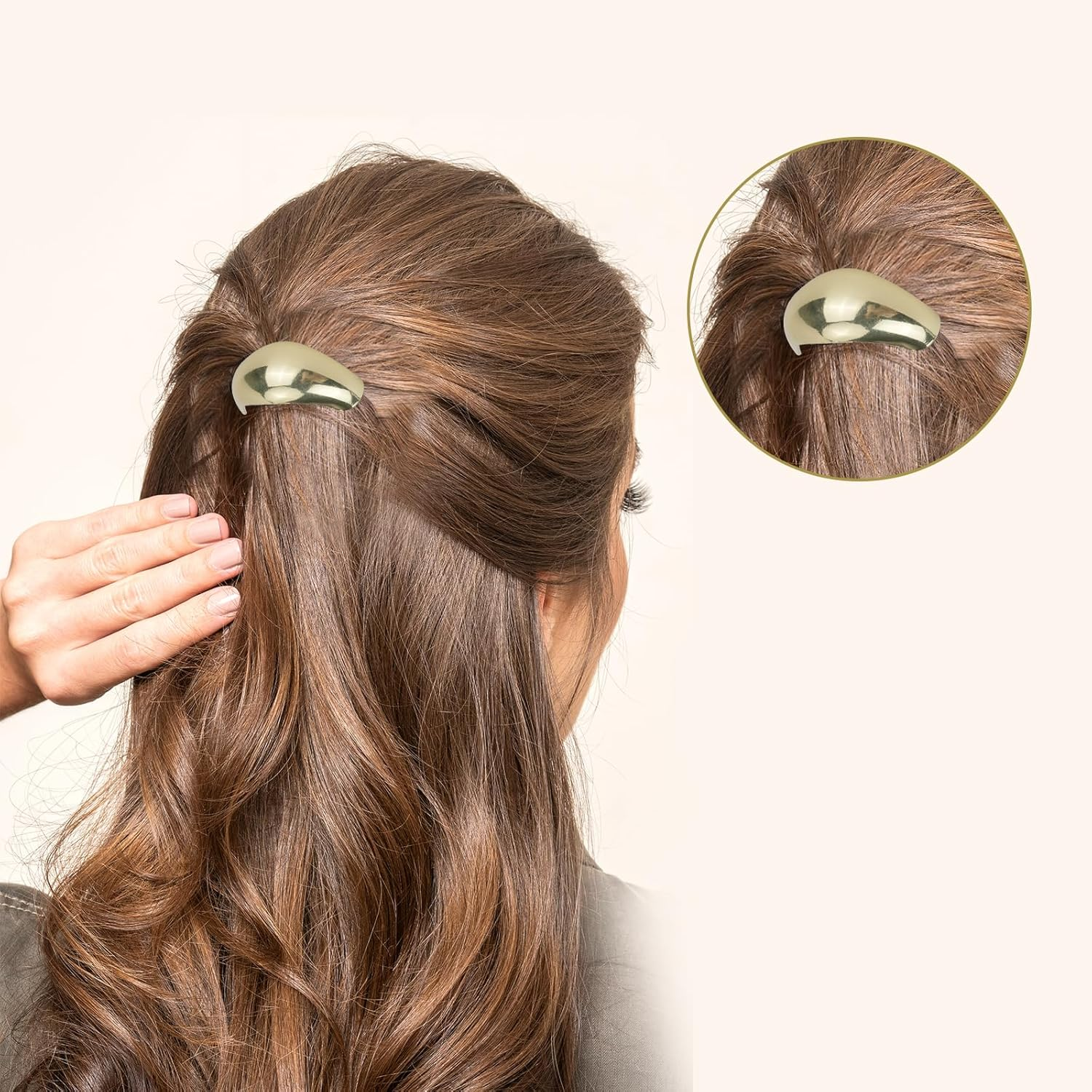 JINGIHE Pack of 6 Metal Hair Scrunchies, Gold Hair Accessories, Women Hair Ties, Ponytail Hair Rings Braid Scrunchie Hair Cuff for Women Girls Women Hair Accessories