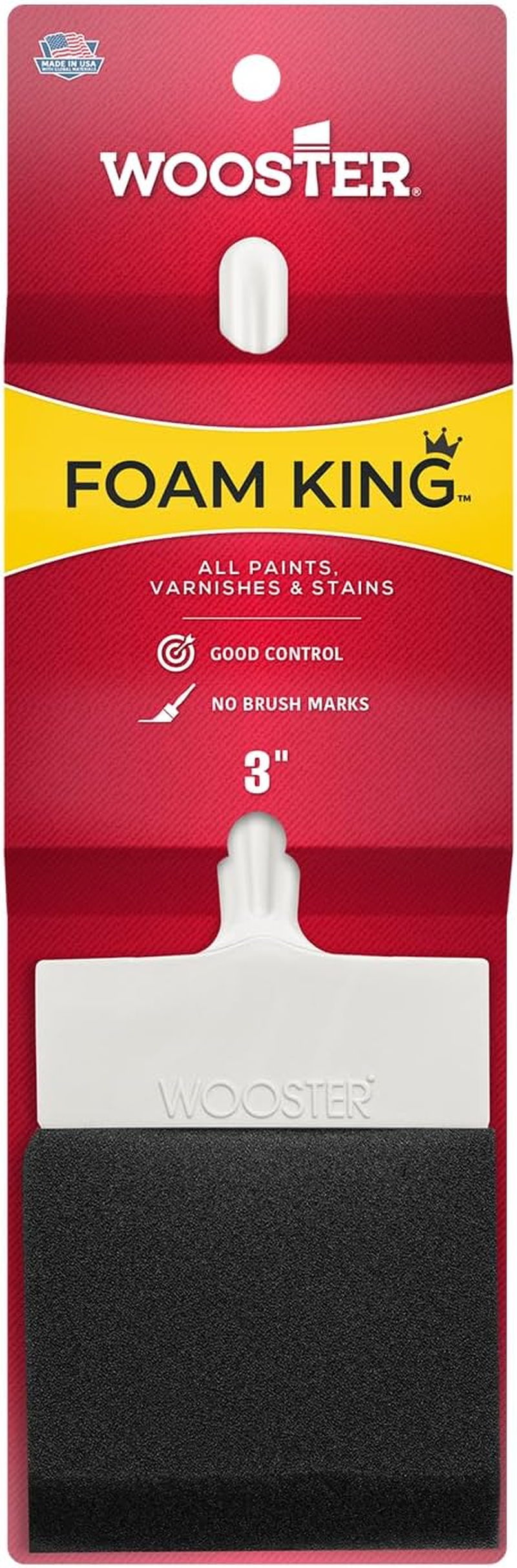 WOOSTER BRUSH 3103-3 Wooster 3913 Chiseled, Deluxe Quality Factory Sale Assortment, 1-Brush, Polyester Trim, Black/Gold, 3-Inch