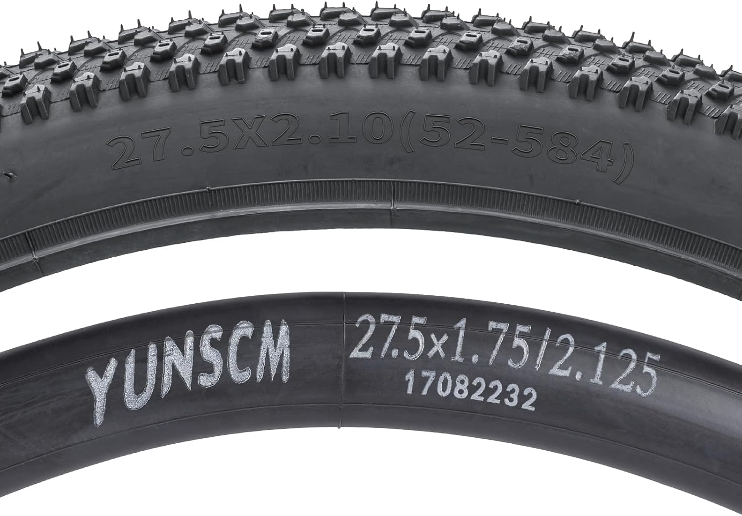 Yunscm 2 Pcs,27.5X2.10 Bike Tires,27.5X2.10 54-584 Bike Tyres + Bike Inner Tube Schrader Valve 32Mm+Rim Strap+Tire Lever,Mountain Bike Tire 27.5 2.10,MTB Tire 27.5X2.10,Y-038 image number 1