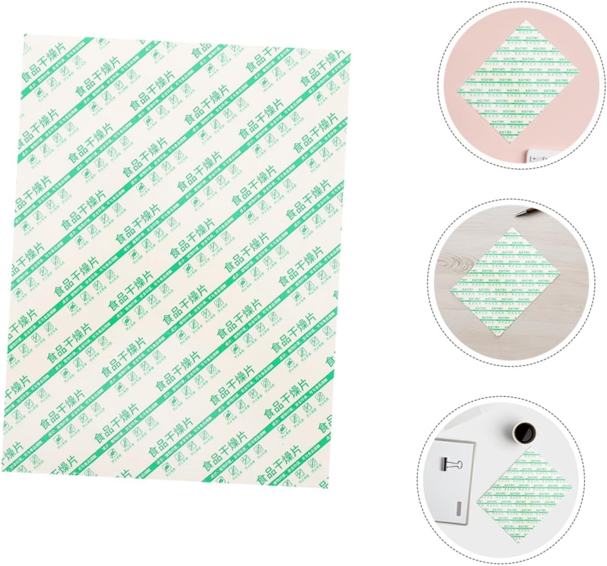 ABOOFAN 20Pcs Moisture Absorbent Drying Sheets for Food Storage High Performance Desiccant Moisture Absorbers for Closets Wardrobes Tea Leaves and Pet Food image number 3
