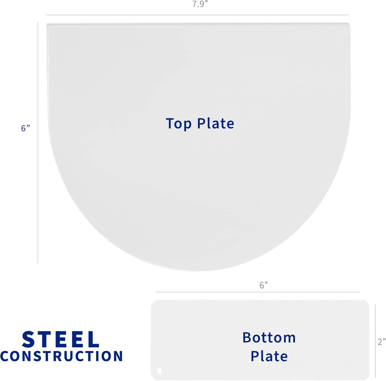 VIVO Steel Reinforcement Bracket Mount Plate for Thin, Glass, and Other Fragile Table Tops, Clamp Compatible with Most Monitor Stand C-Clamp Installations, White, STAND-AC01RW image number 5