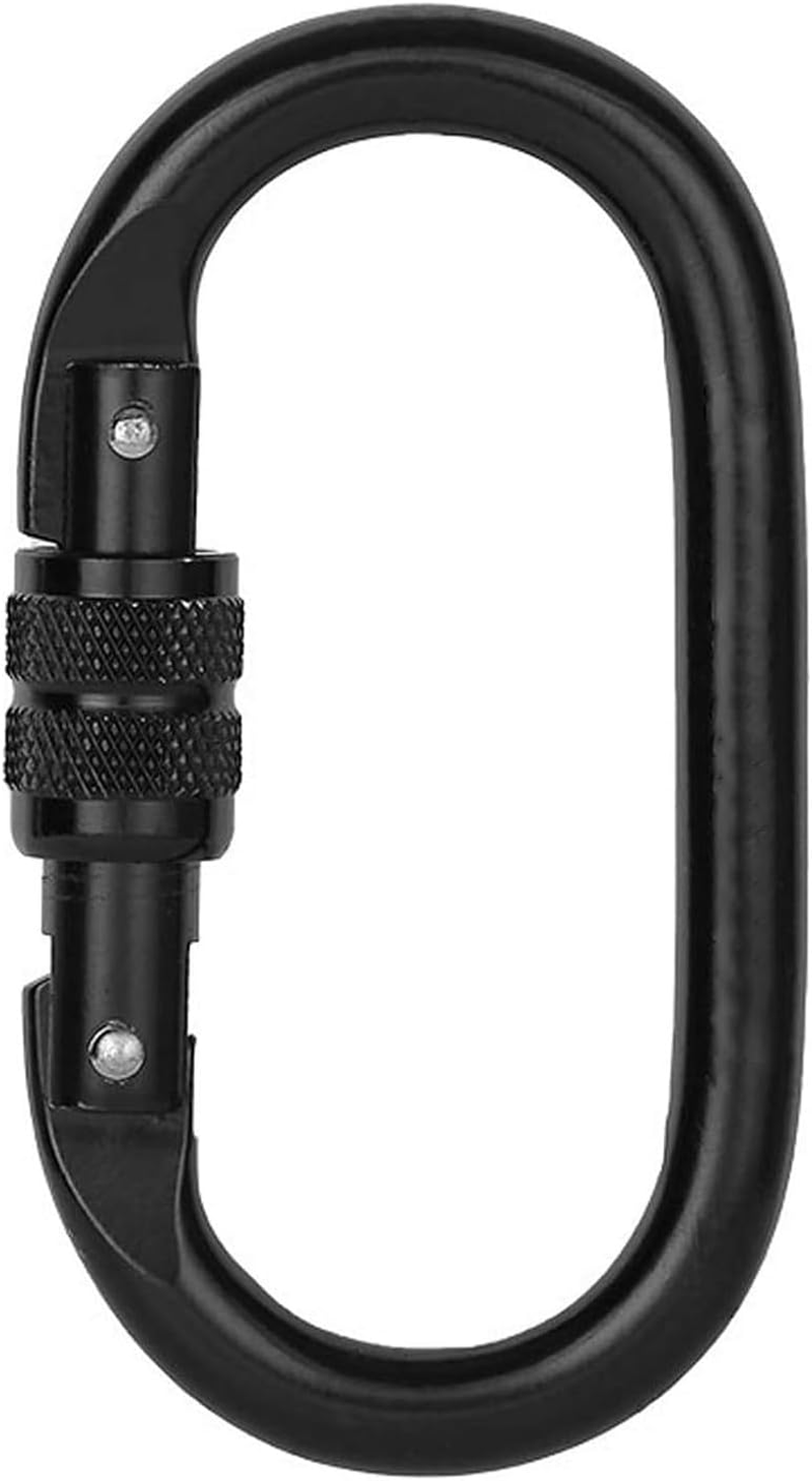 Heavy Duty Carabiner Clip Climbing Carabiner,25Kn,Hook with Screwgate Multipurpose for Climbing, Rigging, Ropes, Hammocks(O Shape)