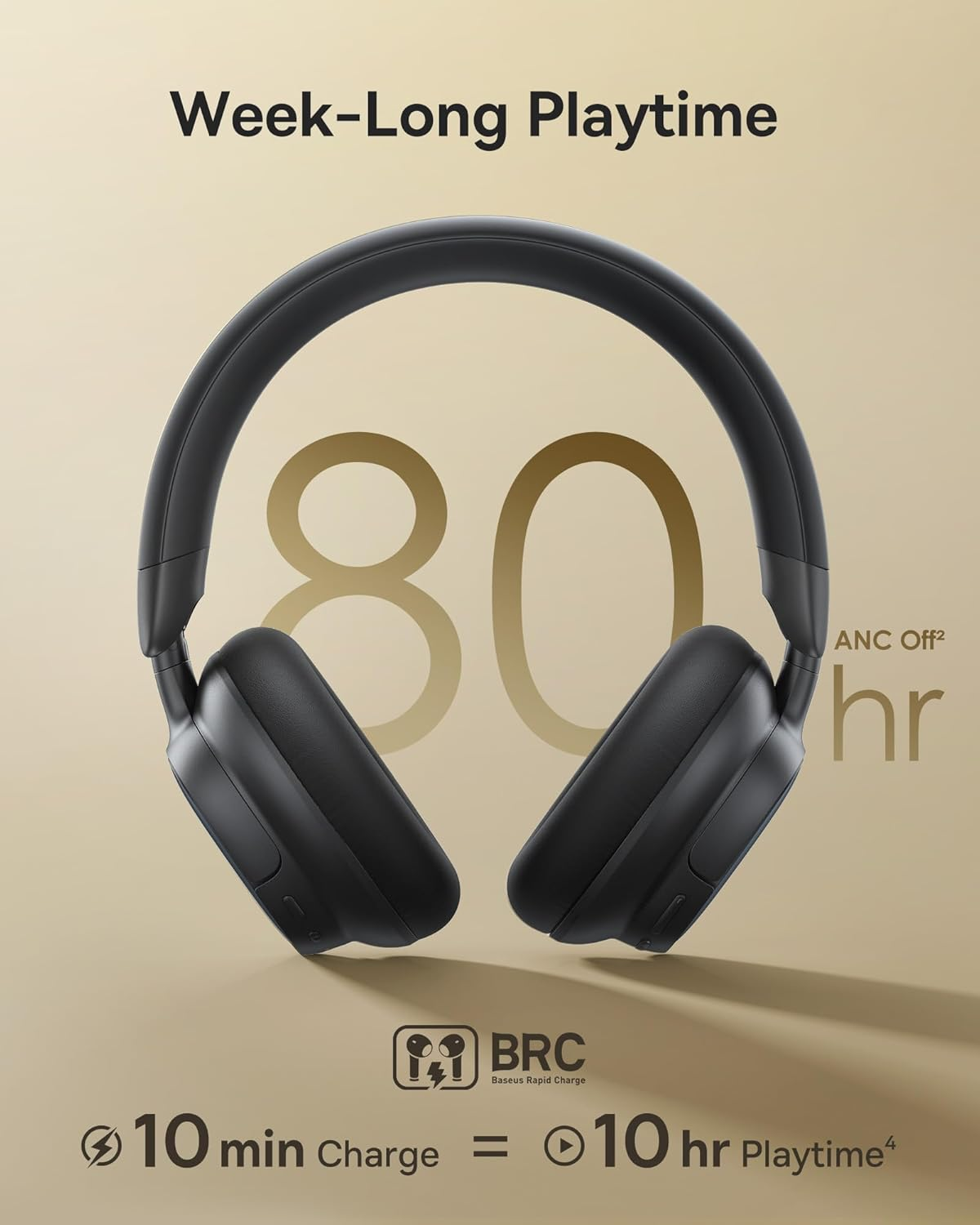 Baseus Bluetooth Headphones Accessories, Cloudcomfort Soft - Lightgrey image number 3