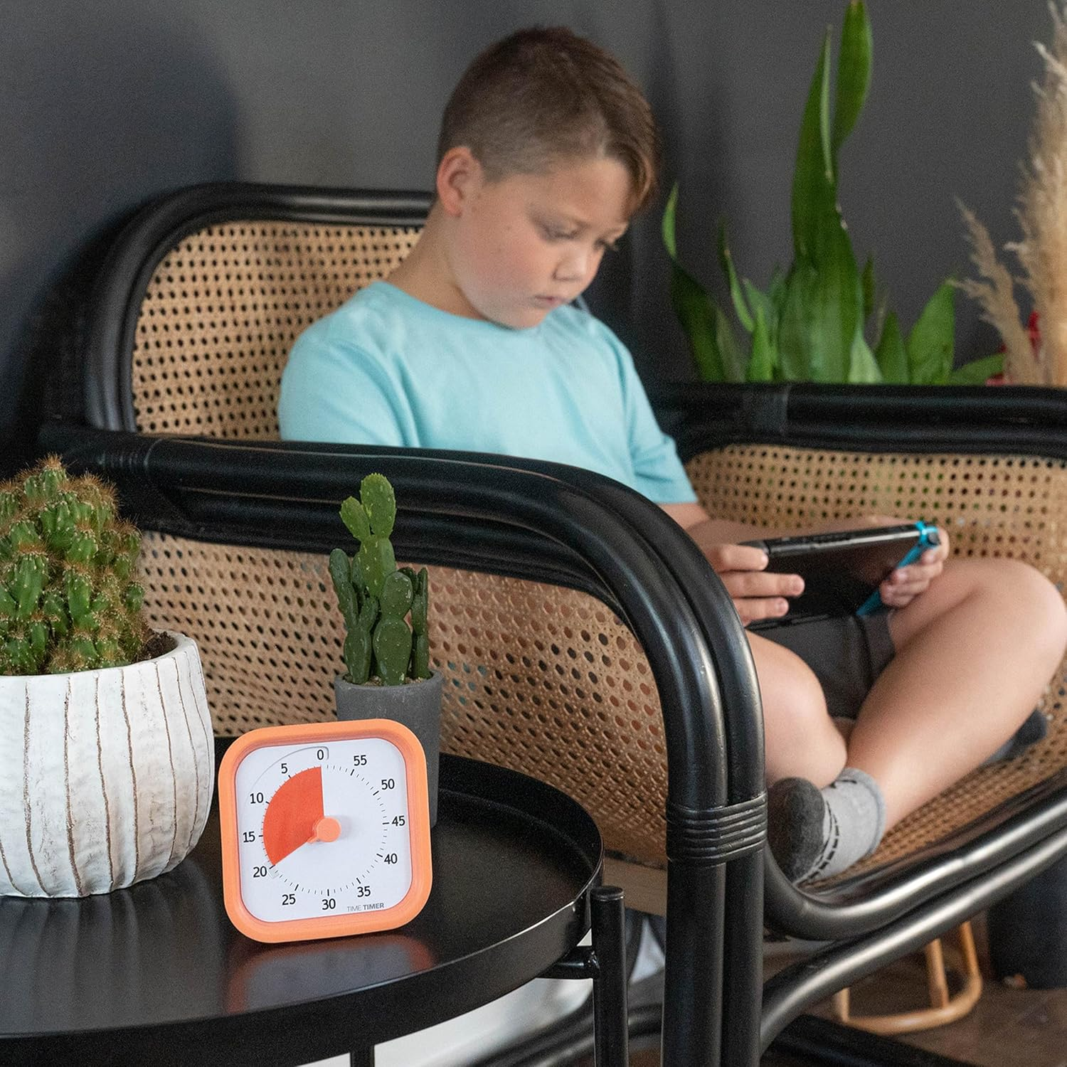 Time Timer Home MOD - 60 Minute Kids Visual Timer Home Edition - for Homeschool Supplies Study Tool, Timer for Kids Desk, Office Desk and Meetings with Silent Operation (Dreamsicle Orange) image number 3