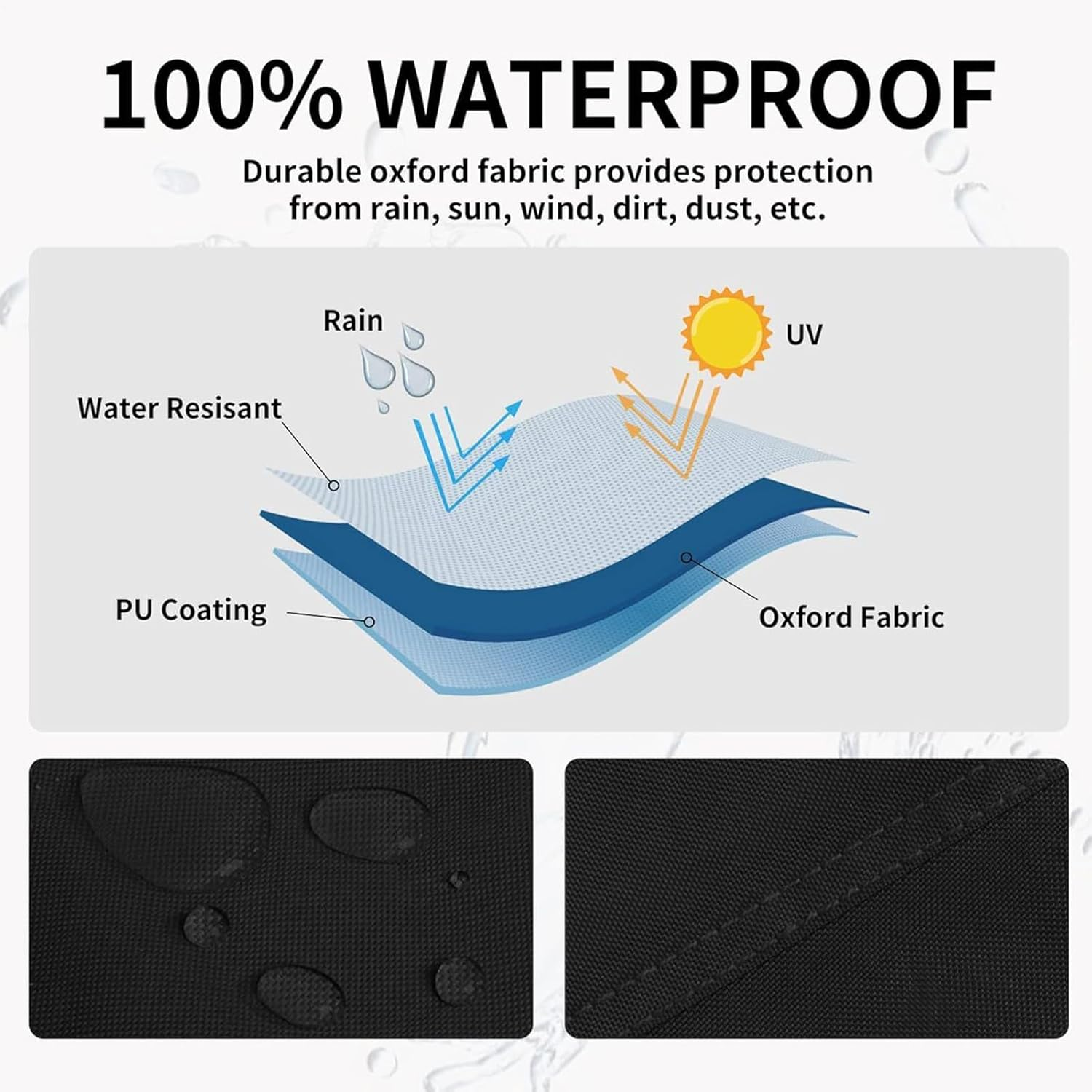 Outdoor Heater Cover | Heavy Duty Dust-Proof Outdoor Protector with Zipper - outside Patio Heater Cover Protector,For Lawn Deck Tan Garden Yard image number 3