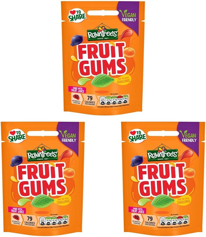 Rowntrees Fruit Gums Candy 150 G