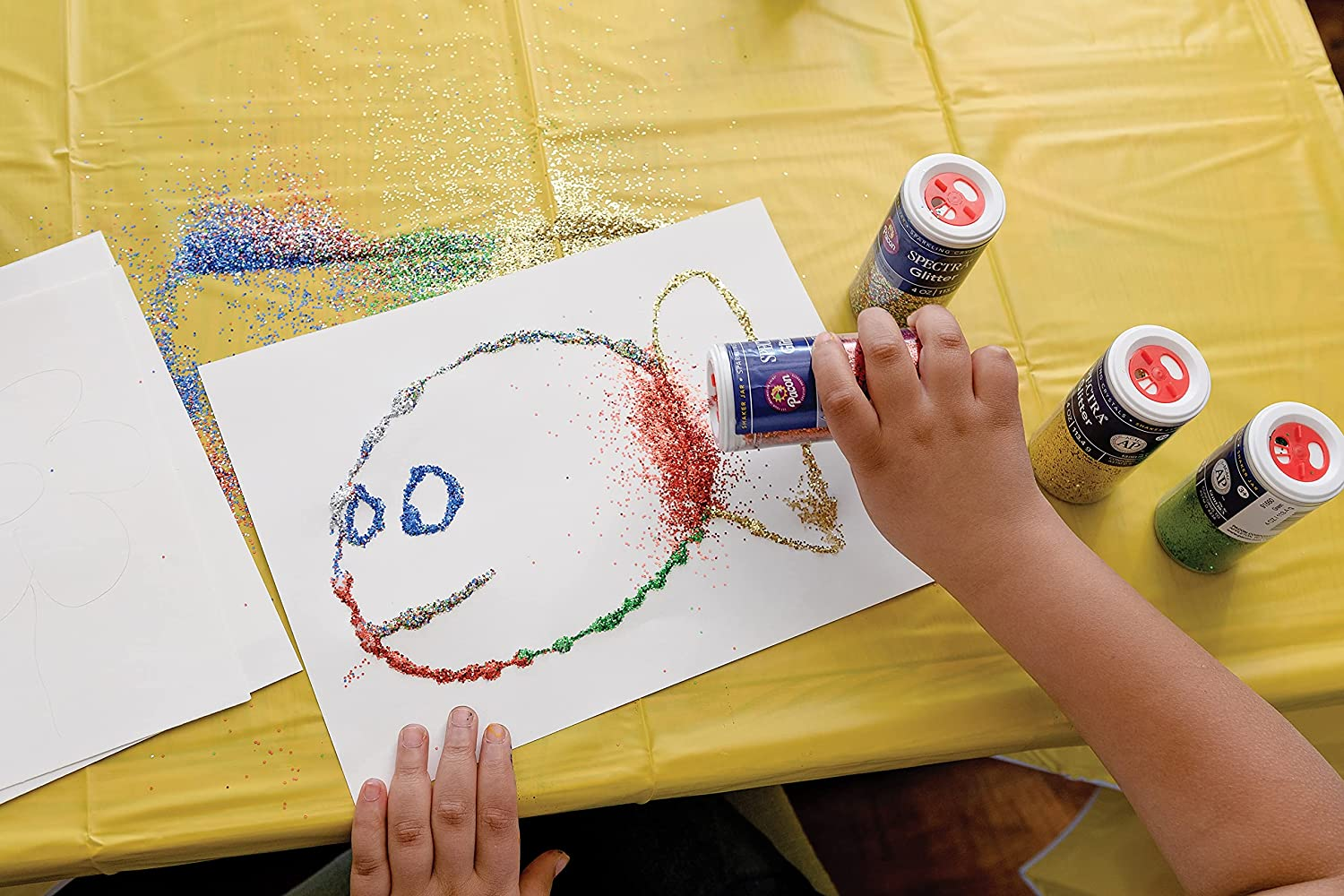 Pacon Spectra Glitter Sparkling Crystals, Clear, 4-Ounce Jar (91830)