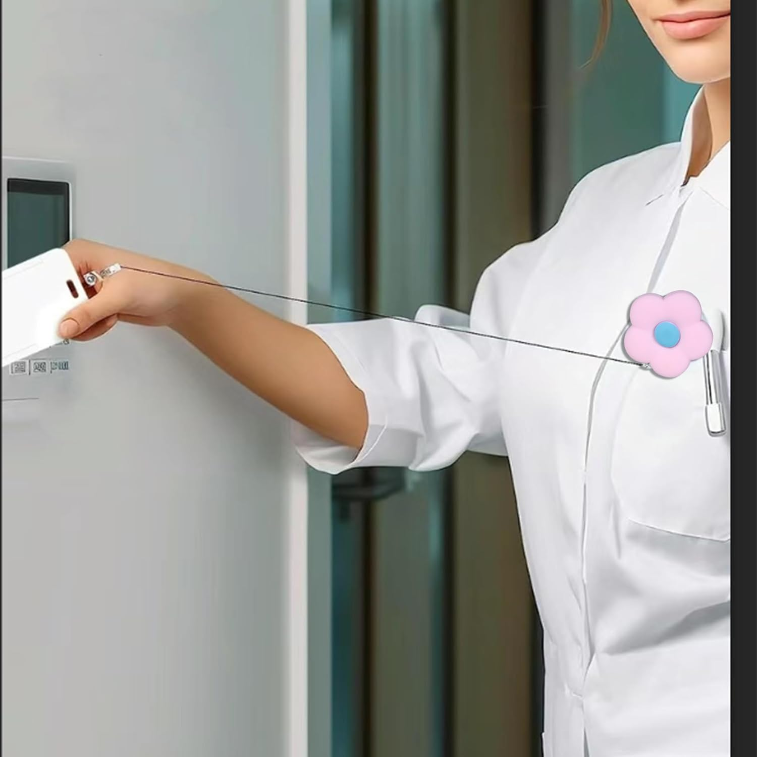 6Pcs Flower Retractable Badge Holders, Cute Colorful Badge Reels with 24 Inch Retractable Cord, Badge Holder Retractable Clip image number 4