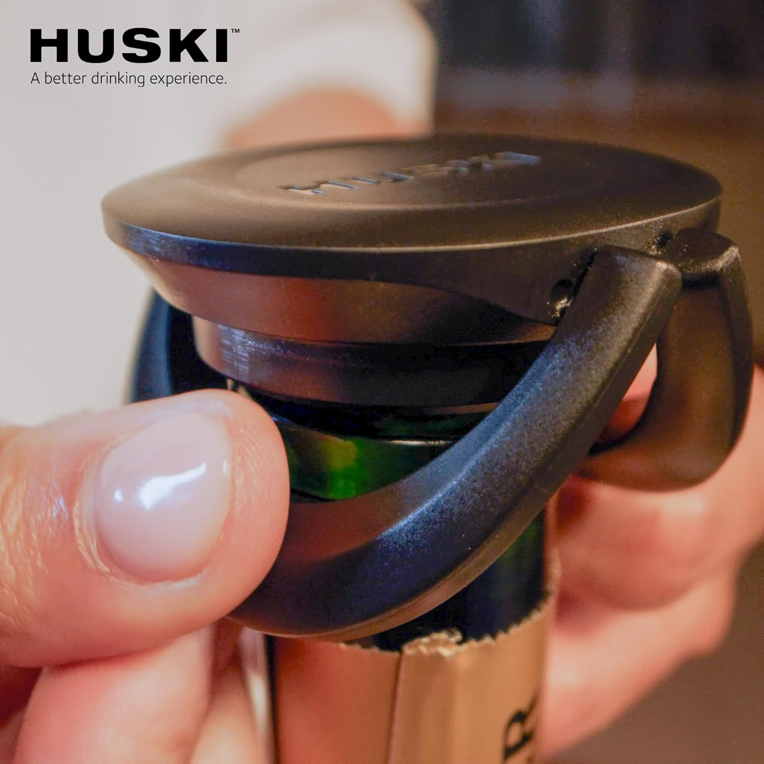 Huski Bubblelock&trade; Bottle Stopper | New | Compact & Convenient Champagne Stopper | Wine & Bar Accessories | Fits in the Huski Champagne Cooler | Wine Gifts image number 4