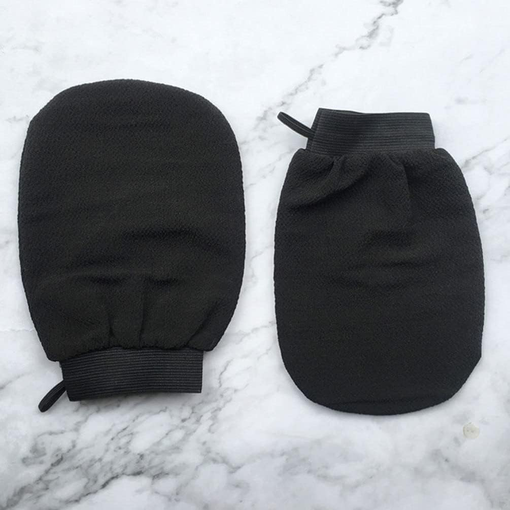 Beaupretty 3Pcs Exfoliating Shower Gloves, Body Scrubber Exfoliator Dead Skin Remover Mitt Bathing Rubbing Towels image number 4