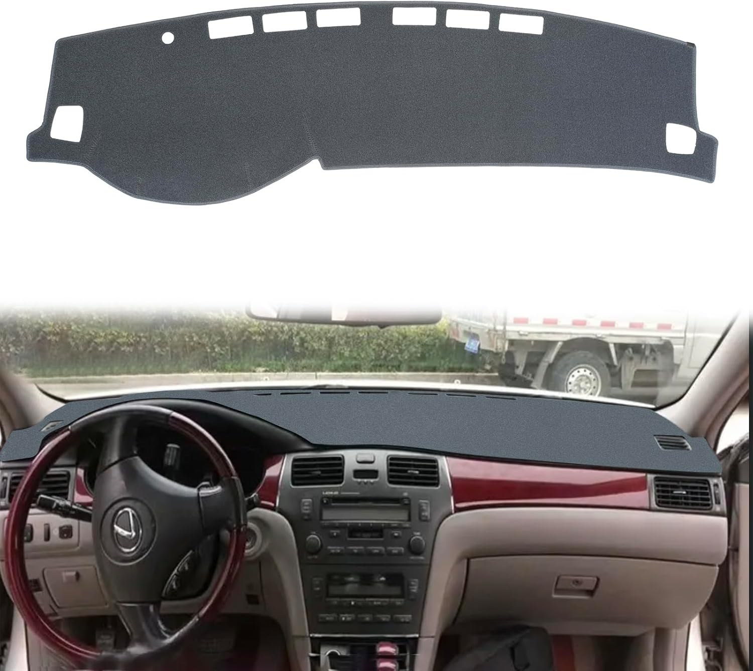 Dashboard Cover Dash Cover Mat Pad Custom Fit for Lexus ES350 2007 2008 2009 2010 2011 2012(Beige)