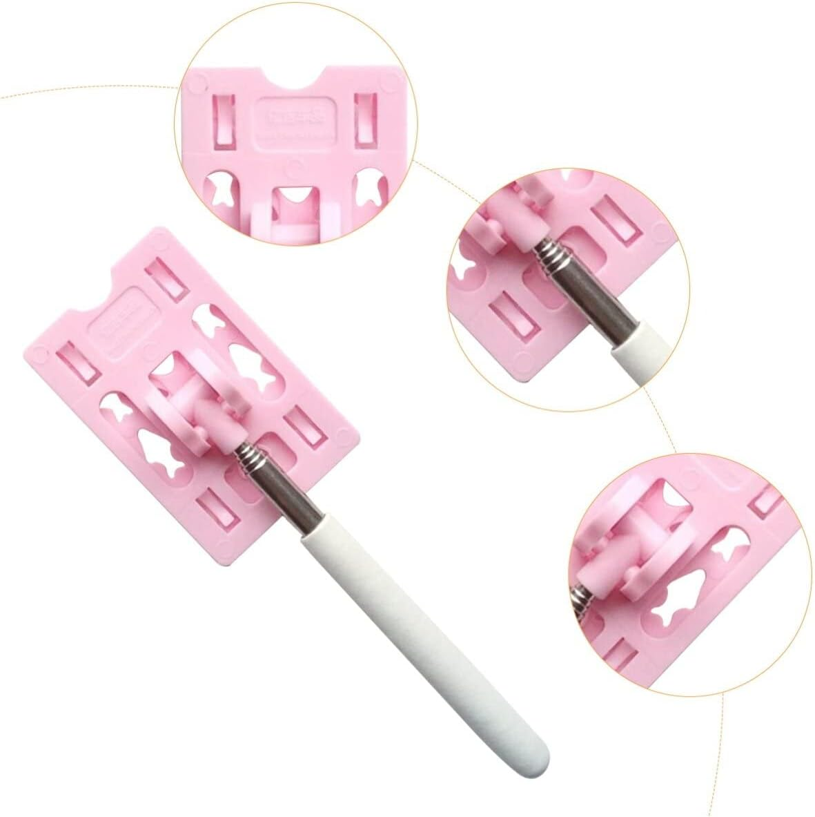 STOBOK 1Pc Telescopic Parking Payment Tool Rod for Easy Toll Swiping Compact Design for Convenient Use for Garage and Residential Parking - White image number 2