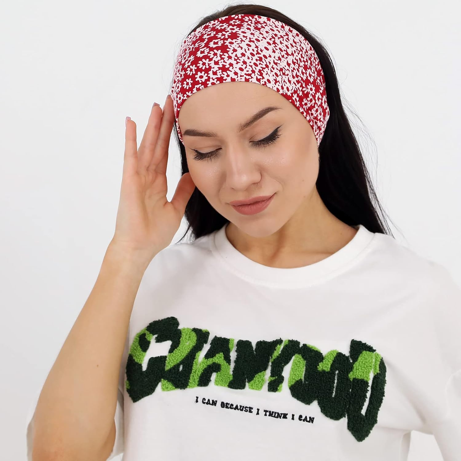 RITOPER Boho Black 4 Inches Wide Headbands for Women, 10 Pack Yoga Workout Head Bands Hair Bands for Women'S Hair, Leopard Print, Hiking, Tennis, Cycling, Running image number 5