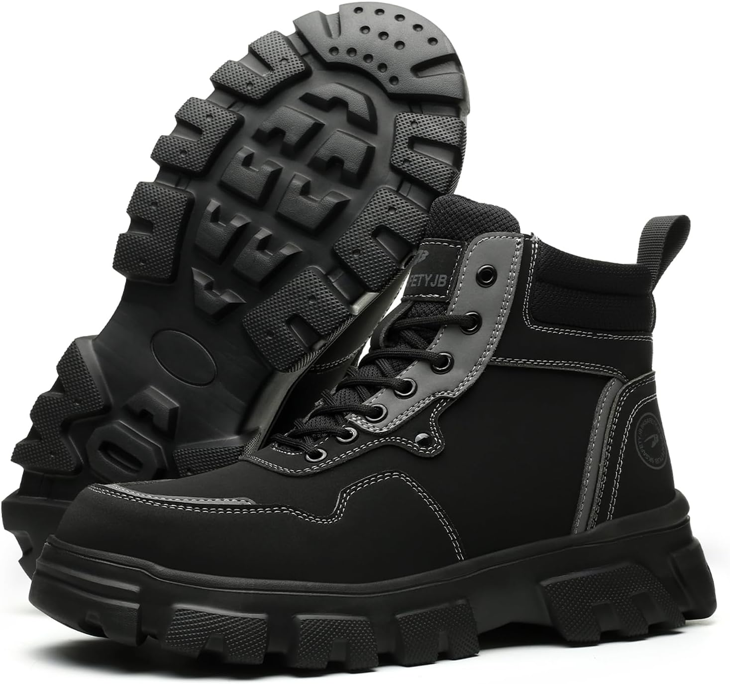 USOR Steel Toe Safety Boots Toe Cap Work Shoes for Men Women Resistant Lightweight Work Sneakers Comfortable Puncture Resistant Work Boots for Industrial Construction