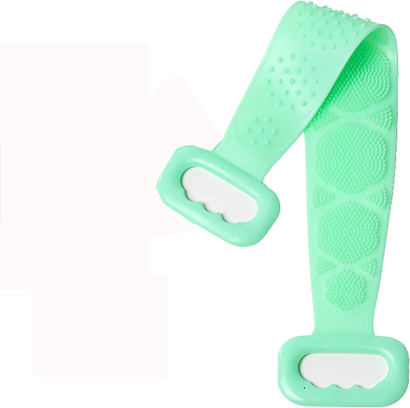Silicone Bath Brush Exfoliating Long Silicone Body Back Frosted Brush Easy to Clean Silicone Double Back Scrub(Size:30Pcs,Color:Green) image number 4
