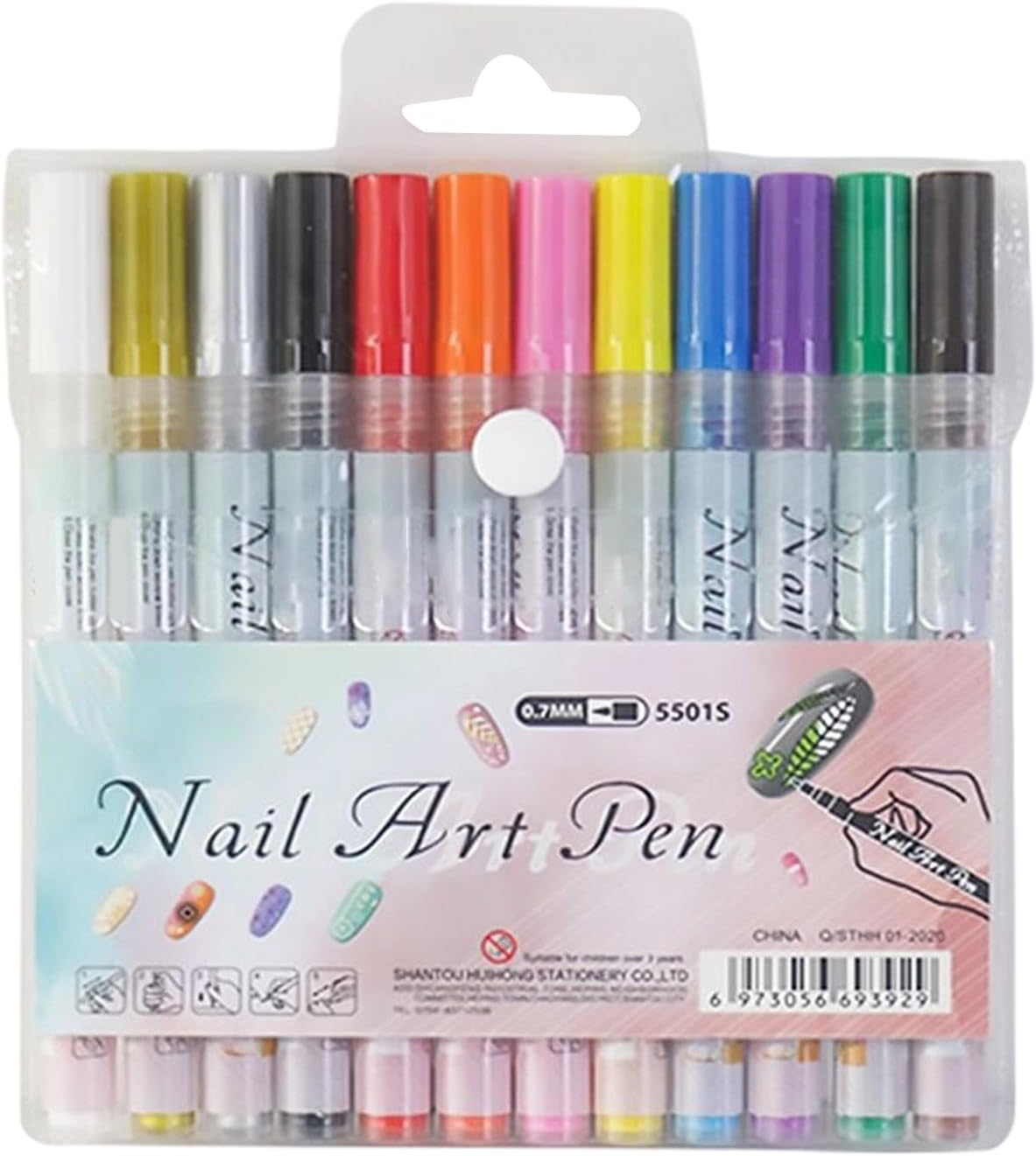 Nail Pens - 12-Color Quick-Drying, Drawing Markers, Acrylic Nail Design Pen Set, Nails Art Kit for Adults Women Girls Teens Beginners Home Salon Sketching Lining image number 3