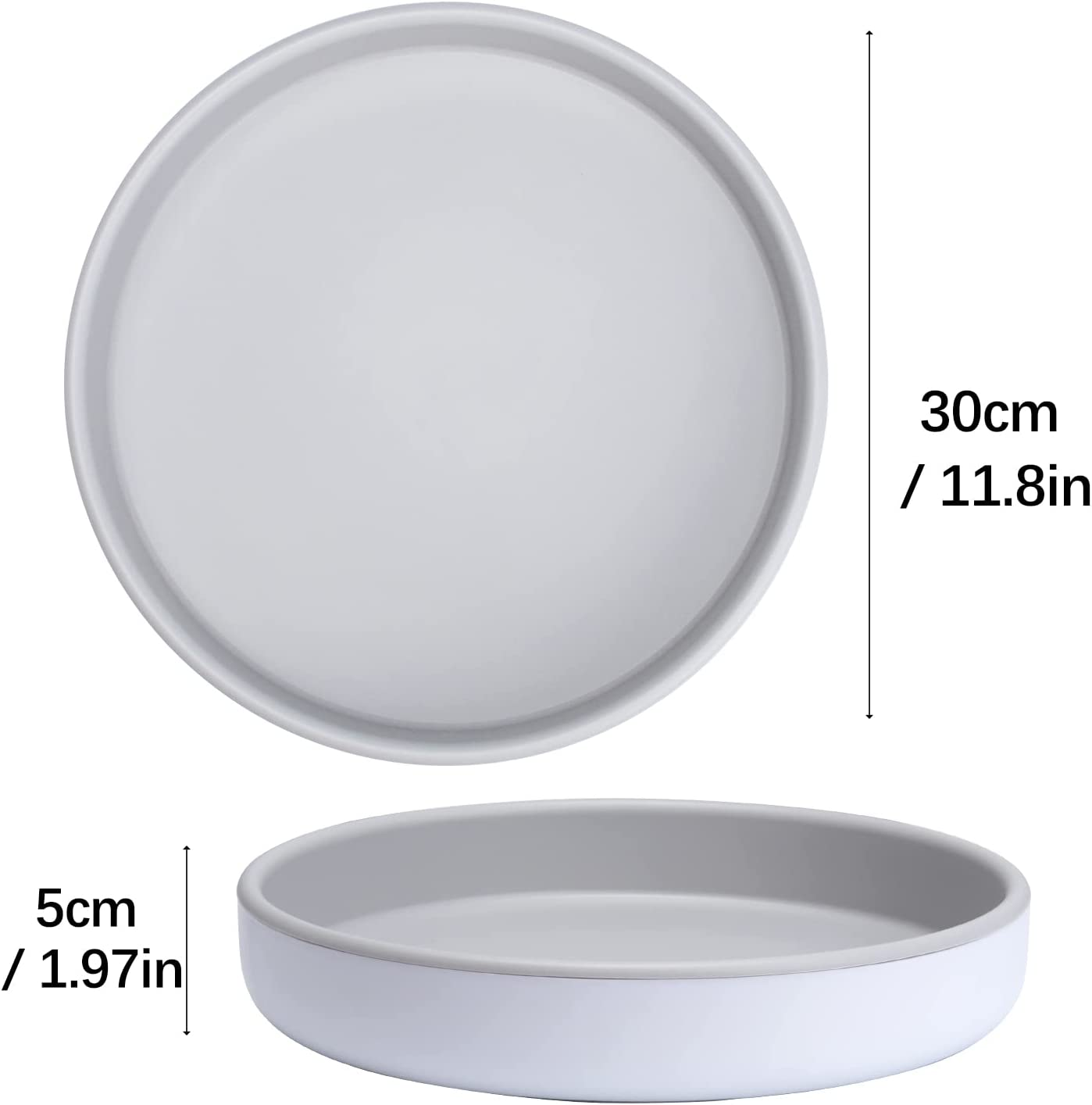 Lazy Susan 30Cm Large 360&deg; Rotating Organiser for Condiments Spice Waterproof Plastic Lazy Susan Pantry Organiser Turntable for Kitchen Countertop Organized image number 1