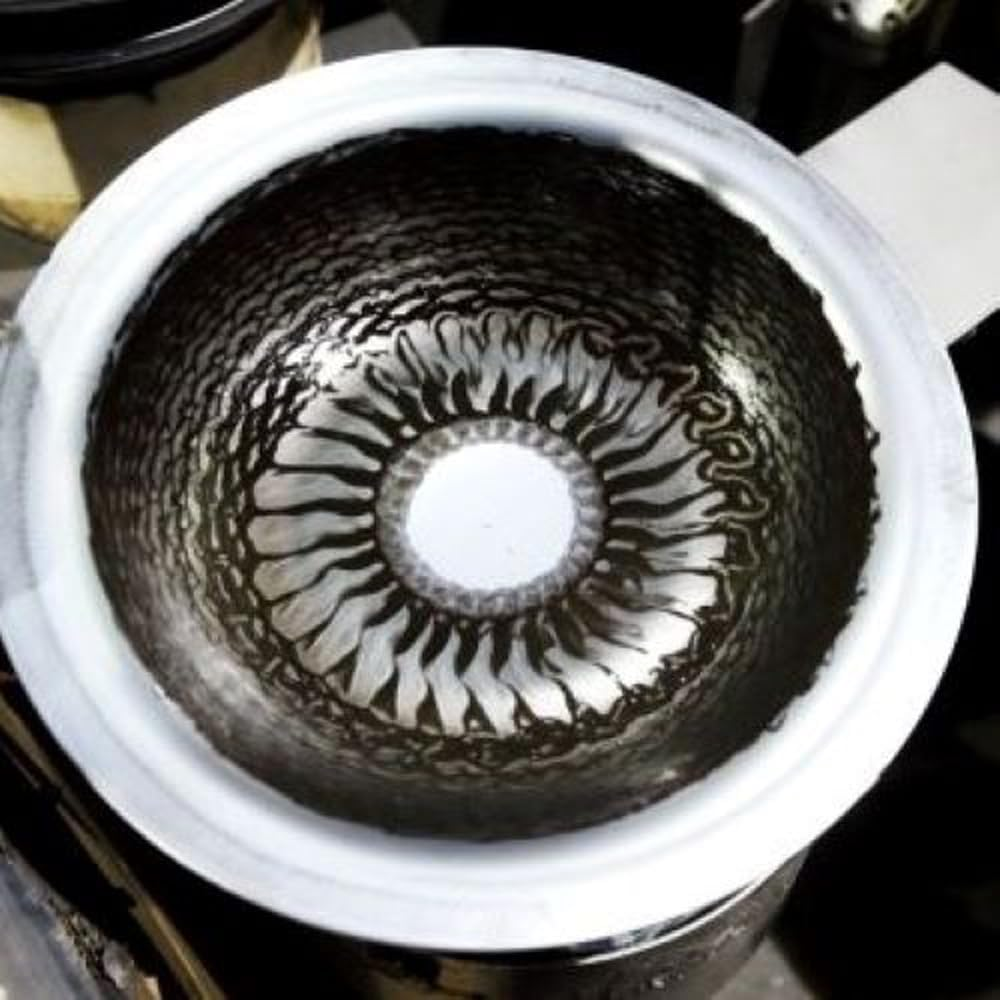 Advance Door Hanako+A Hammered Nitrided Deep Frying Pan 11.8 Inches (30 Cm), Black, Silver image number 1