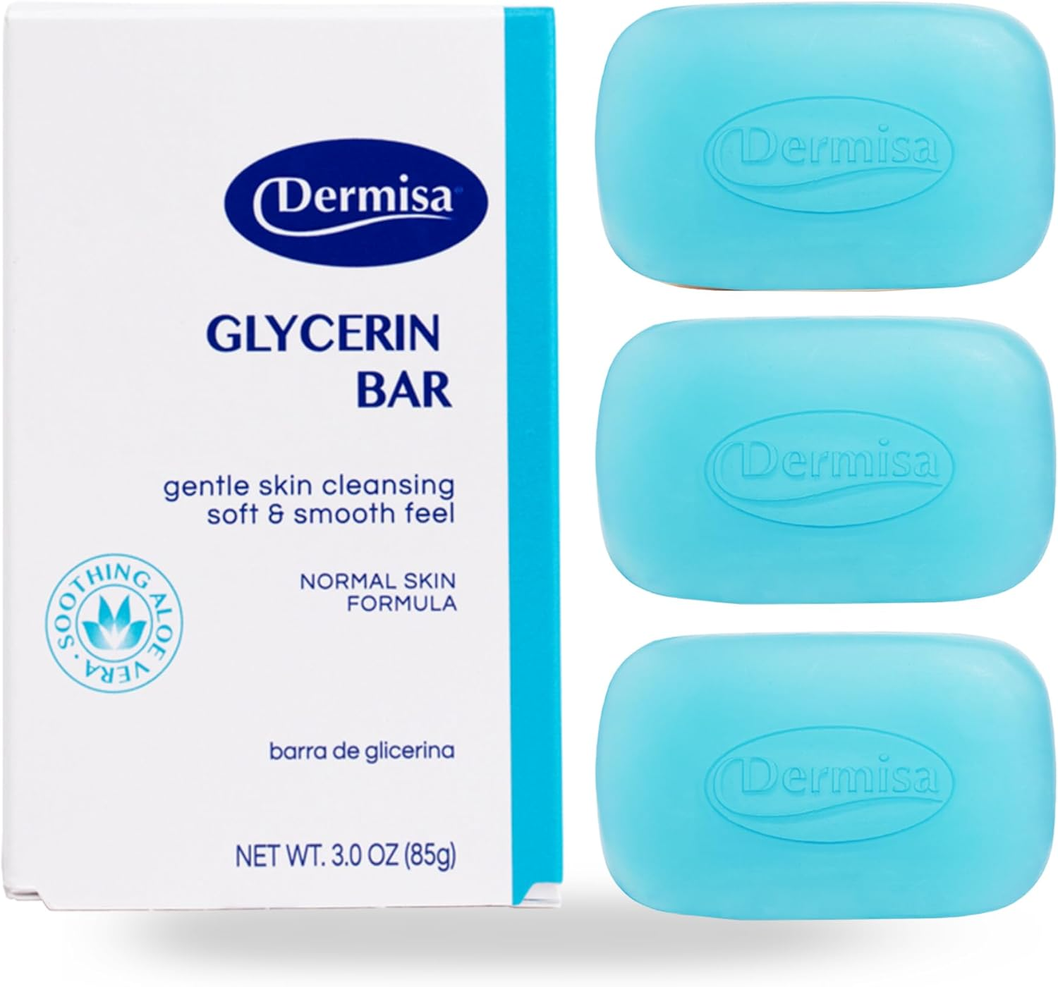 3 UNITS of SUPER CLEANING GLYCERIN FACIAL SOAP BAR - JABON 3 OZ DERMISA BRAND image number 1